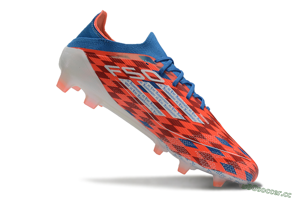 Men's Adidas F50 Elite FG Firm Ground Low-Tops Football Boots - Red/White/Blue 4