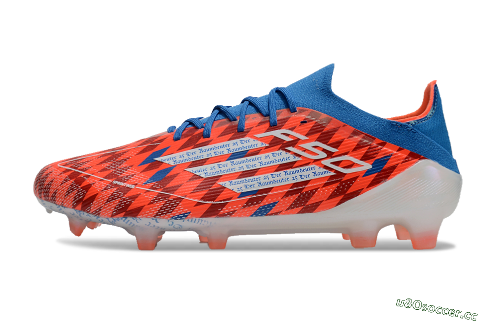 Men's Adidas F50 Elite FG Firm Ground Low-Tops Football Boots - Red/White/Blue 0