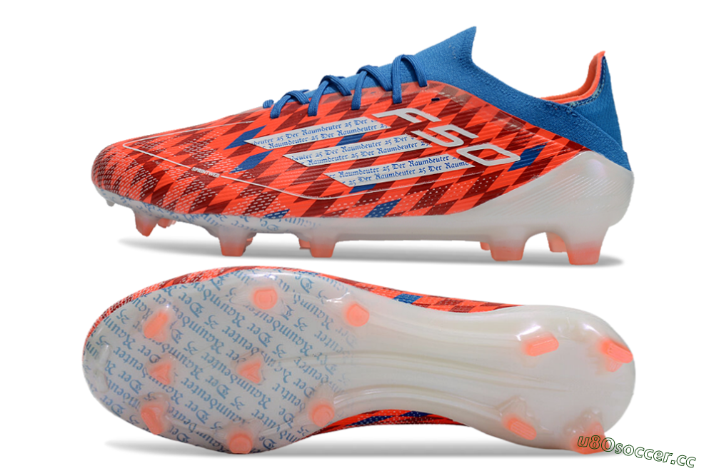Men's Adidas F50 Elite FG Firm Ground Low-Tops Football Boots - Red/White/Blue 1