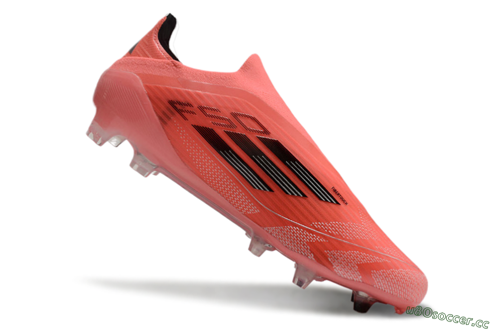 Men's Adidas F50 Elite Laceless FG Firm Ground Low-Tops Football Boots - Red/Black 4