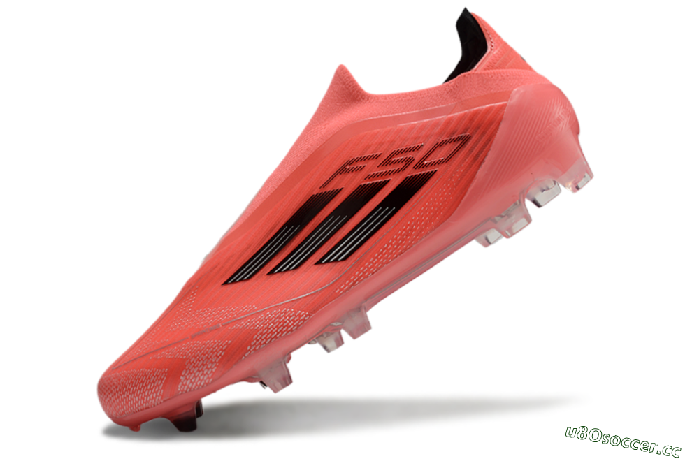 Men's Adidas F50 Elite Laceless FG Firm Ground Low-Tops Football Boots - Red/Black 5