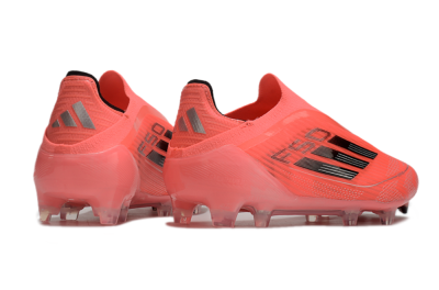 Men's Adidas F50 Elite Laceless FG Firm Ground Low-Tops Football Boots - Red/Black