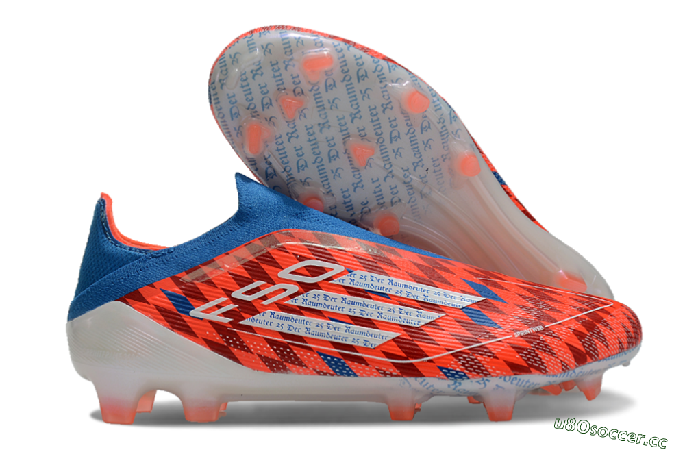 Men's Adidas F50 Elite Laceless FG Firm Ground Low-Tops Football Boots - Red/White/Blue 2