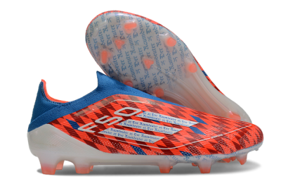 Men's Adidas F50 Elite Laceless FG Firm Ground Low-Tops Football Boots - Red/White/Blue