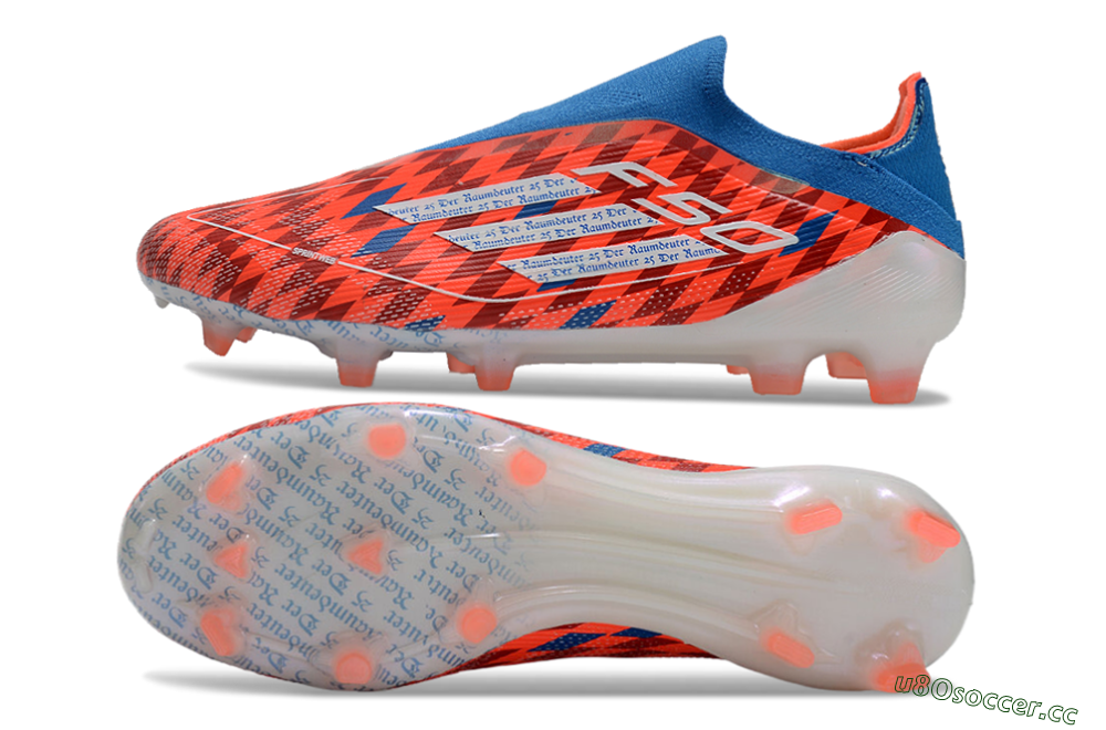 Men's Adidas F50 Elite Laceless FG Firm Ground Low-Tops Football Boots - Red/White/Blue 1