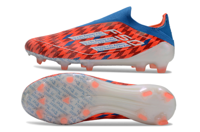 Men's Adidas F50 Elite Laceless FG Firm Ground Low-Tops Football Boots - Red/White/Blue