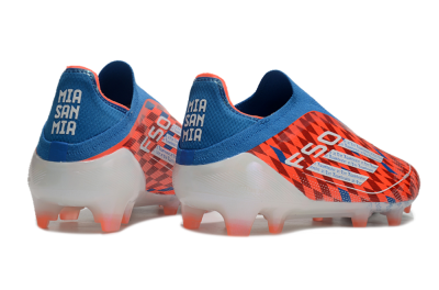 Men's Adidas F50 Elite Laceless FG Firm Ground Low-Tops Football Boots - Red/White/Blue