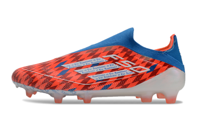 Men's Adidas F50 Elite Laceless FG Firm Ground Low-Tops Football Boots - Red/White/Blue