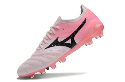 Men's Mizuno Morelia Neo 4 FG Firm Ground Low-Tops Football Boots - Pink/Black/White