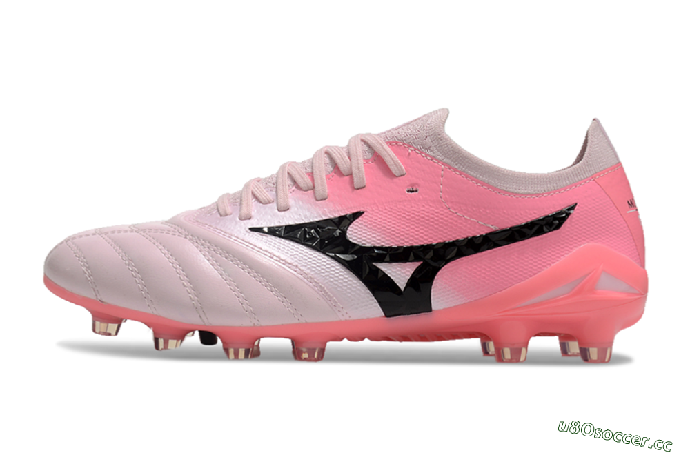 Men's Mizuno Morelia Neo 4 FG Firm Ground Low-Tops Football Boots - Pink/Black/White 0
