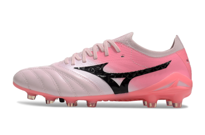 Men's Mizuno Morelia Neo 4 FG Firm Ground Low-Tops Football Boots - Pink/Black/White