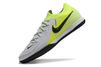 Men's Nike Phantom GX 2 Elite IC Indoor & Futsal Low-Tops Football Shoes - Grey/Black/Yellow