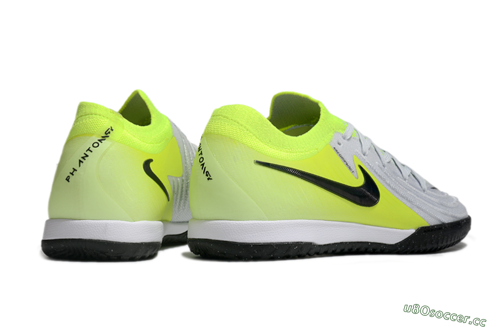 Men's Nike Phantom GX 2 Elite IC Indoor & Futsal Low-Tops Football Shoes - Grey/Black/Yellow 6