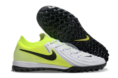 Men's Nike Phantom GX 2 Elite TF Artificial Turf Low-Tops Football Shoes - Grey/Black/Yellow