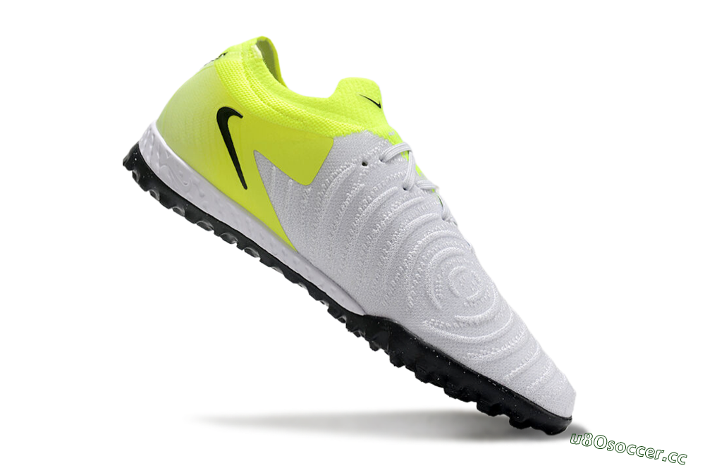 Men's Nike Phantom GX 2 Elite TF Artificial Turf Low-Tops Football Shoes - Grey/Black/Yellow 4