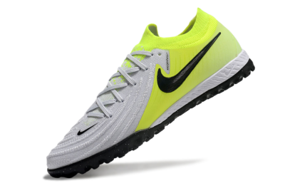 Men's Nike Phantom GX 2 Elite TF Artificial Turf Low-Tops Football Shoes - Grey/Black/Yellow