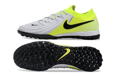 Men's Nike Phantom GX 2 Elite TF Artificial Turf Low-Tops Football Shoes - Grey/Black/Yellow