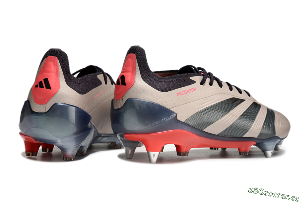 Men's Adidas Predator 24 Elite FG Firm Ground Low-Tops Football Boots - Gold/Blue/Red 6
