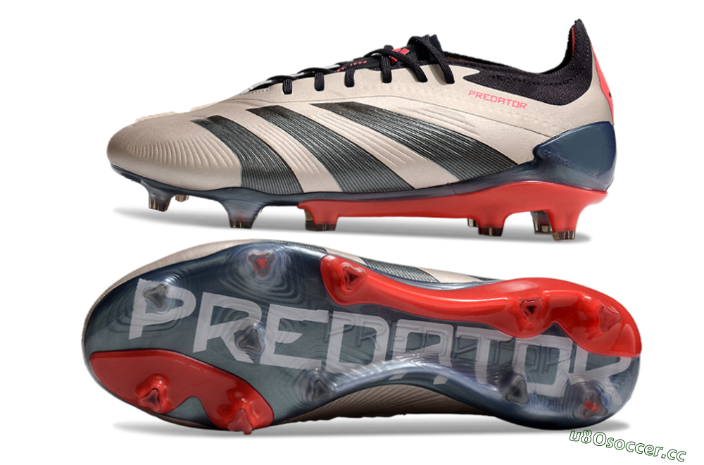 Men's Adidas Predator 24 Elite FG Firm Ground Low-Tops Football Boots - Gold/Blue/Red 1