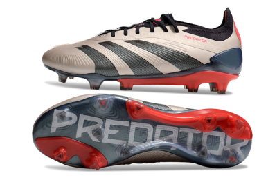 Men's Adidas Predator 24 Elite FG Firm Ground Low-Tops Football Boots - Gold/Blue/Red