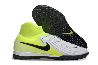 Men's Nike Phantom Luna Elite NU TF Artificial Turf High-Tops Football Shoes - Grey/Yellow/Black