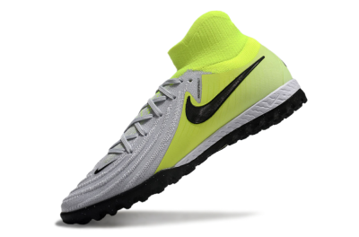 Men's Nike Phantom Luna Elite NU TF Artificial Turf High-Tops Football Shoes - Grey/Yellow/Black