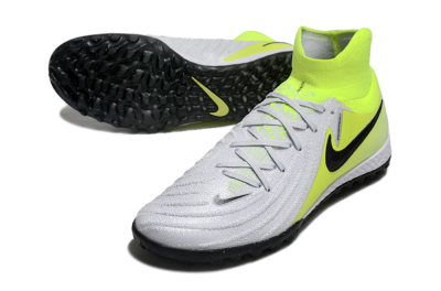 Men's Nike Phantom Luna Elite NU TF Artificial Turf High-Tops Football Shoes - Grey/Yellow/Black