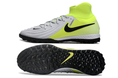 Men's Nike Phantom Luna Elite NU TF Artificial Turf High-Tops Football Shoes - Grey/Yellow/Black