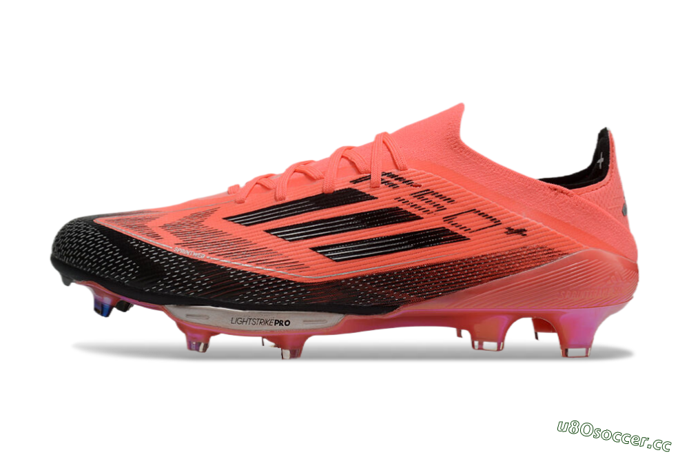 Men's Adidas F50+ Lightstrike Pro FG Firm Ground Low-Tops Football Boots - Red/Black 0