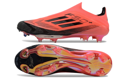 Unisex Adidas F50+ Lightstrike Pro Laceless FG Firm Ground Low-Tops Football Boots - Red/Black/Silver