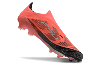 Unisex Adidas F50+ Lightstrike Pro Laceless FG Firm Ground Low-Tops Football Boots - Red/Black/Silver