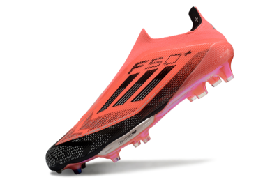 Unisex Adidas F50+ Lightstrike Pro Laceless FG Firm Ground Low-Tops Football Boots - Red/Black/Silver