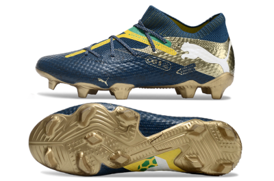 Men's Puma x Neymar Future 7 Ultimate bna FG Firm Ground Low-Tops Football Boots - Blue/Yellow/Green