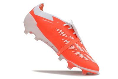 Men's Adidas Predator Elite Foldover Tongue FG Firm Ground Low-Tops Football Boots - Red/White