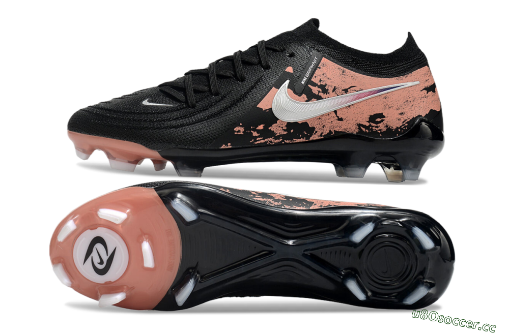 Men's Nike Phantom Luna Elite FG Firm Ground Low-Tops Football Boots - Black/White/Gold 1