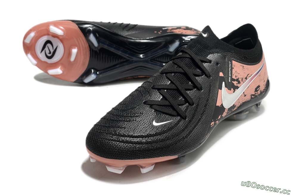 Men's Nike Phantom Luna Elite FG Firm Ground Low-Tops Football Boots - Black/White/Gold 3