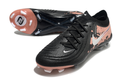 Men's Nike Phantom Luna Elite FG Firm Ground Low-Tops Football Boots - Black/White/Gold
