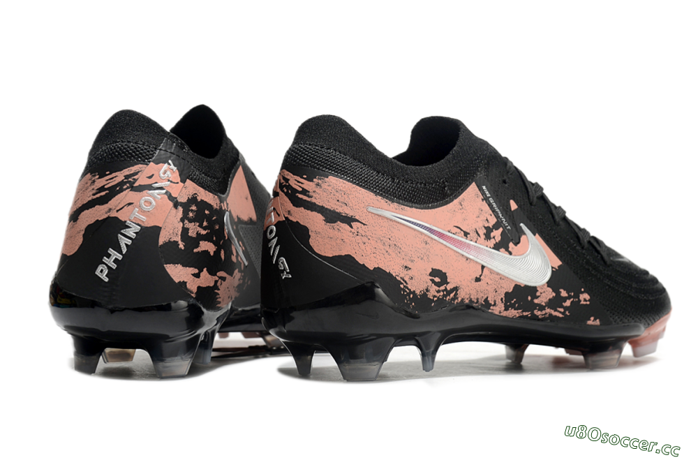 Men's Nike Phantom Luna Elite FG Firm Ground Low-Tops Football Boots - Black/White/Gold 6