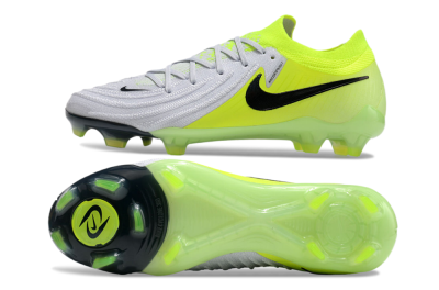 Men's Nike Phantom Luna Elite FG Firm Ground Low-Tops Football Boots - Grey/Yellow/Black