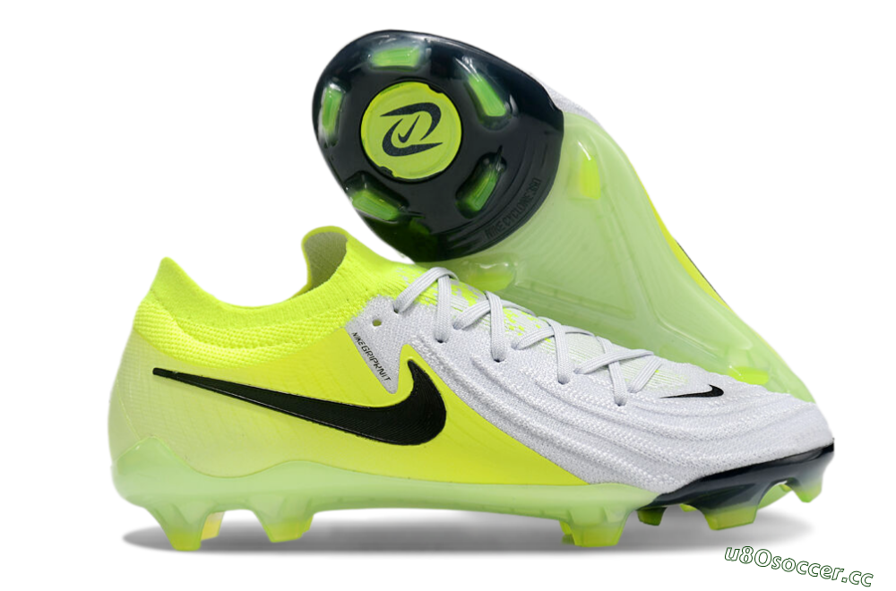 Men's Nike Phantom Luna Elite FG Firm Ground Low-Tops Football Boots - Grey/Yellow/Black 1