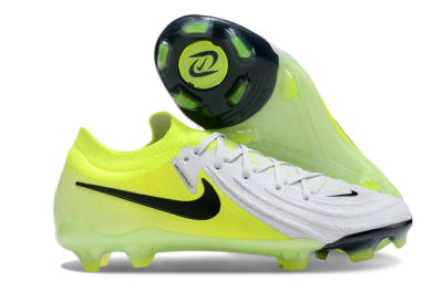 Men's Nike Phantom Luna Elite FG Firm Ground Low-Tops Football Boots - Grey/Yellow/Black