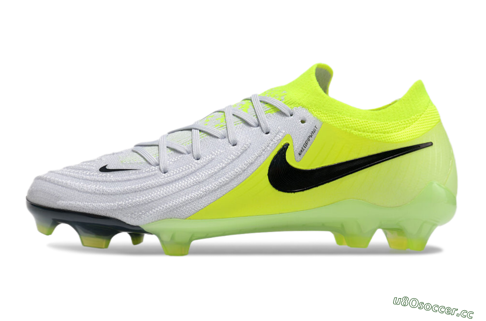 Men's Nike Phantom Luna Elite FG Firm Ground Low-Tops Football Boots - Grey/Yellow/Black 2