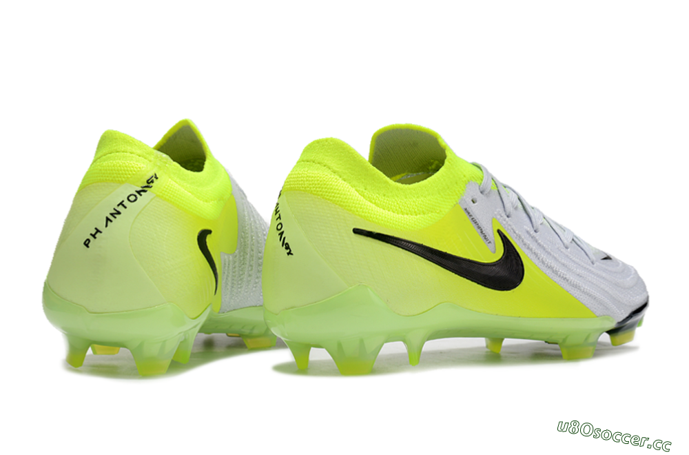 Men's Nike Phantom Luna Elite FG Firm Ground Low-Tops Football Boots - Grey/Yellow/Black 5