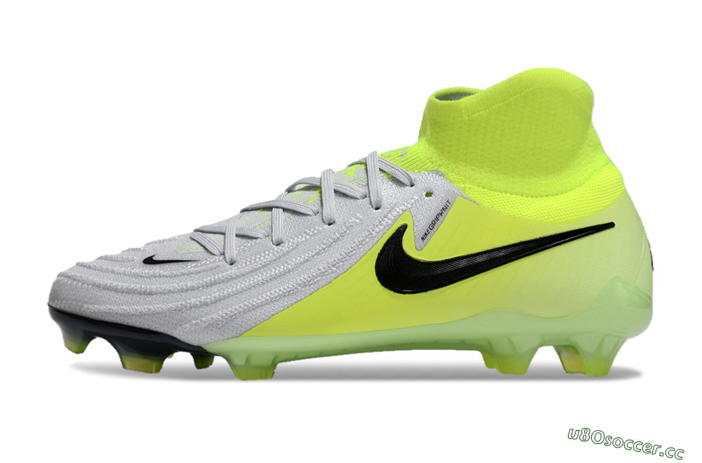 Men's Nike Phantom Luna Elite FG Firm Ground High-Tops Football Boots - Grey/Yellow/Black 0