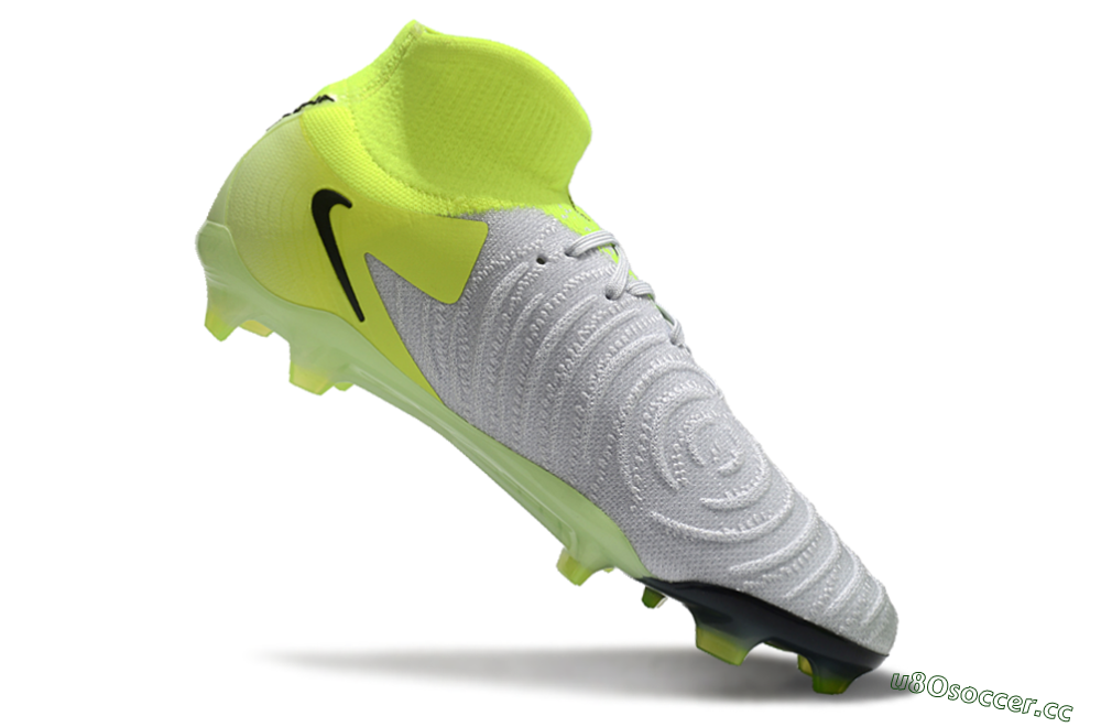 Men's Nike Phantom Luna Elite FG Firm Ground High-Tops Football Boots - Grey/Yellow/Black 4
