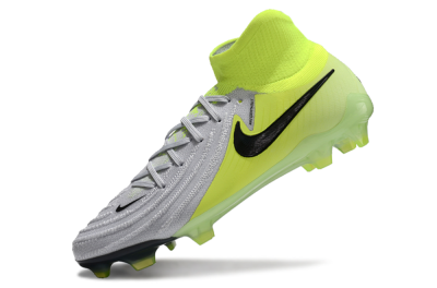 Men's Nike Phantom Luna Elite FG Firm Ground High-Tops Football Boots - Grey/Yellow/Black