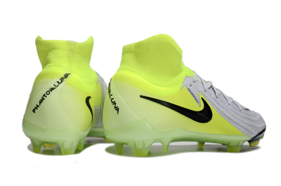Men's Nike Phantom Luna Elite FG Firm Ground High-Tops Football Boots - Grey/Yellow/Black