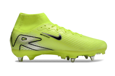 Men's Nike Air Zoom Mercurial Superfly 10 Elite SG Soft Ground High-Tops Football Boots - Yellow/Silver/Black