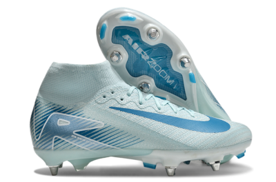 Men's Nike Air Zoom Mercurial Superfly 10 Elite SG Soft Ground High-Tops Football Boots - Jade/Blue/White