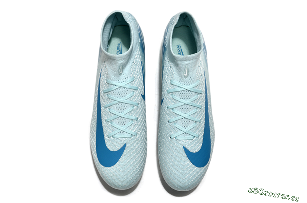 Men's Nike Air Zoom Mercurial Superfly 10 Elite SG Soft Ground High-Tops Football Boots - Jade/Blue/White 3